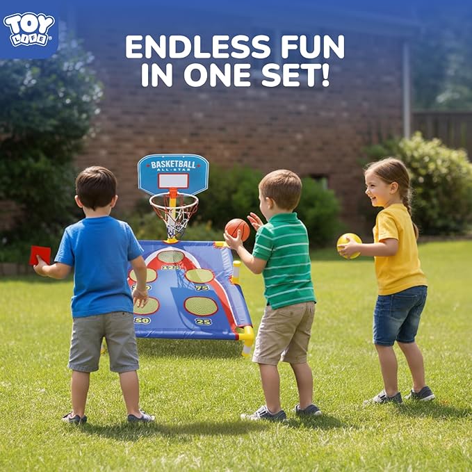 TOY Life Bean Bags Toss Carnival Games, Cornhole, Outdoor Toys for Kids Ages 4-8, Backyard Game Sports & Outdoor Play, Outside Toys for Ages 5-7, Family Lawn Yard Games Birthday Party, Gift for Boys