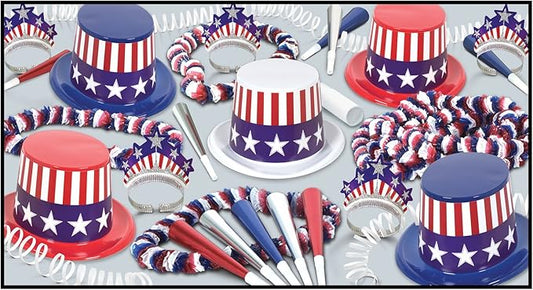 Beistle Spirit of America Party Accessories, Red, White & Blue Patriotic Supplies for Fourth of July, Memorial Day