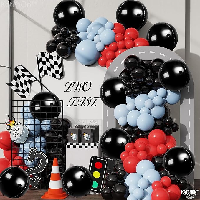 KatchOn, Huge Black Balloons - 22 Inch, Pack of 12 | Round 4D Black Foil Balloons for Black Birthday Decorations, Prom Decorations 2026 | Graduation Decorations 2026, Bachelorette, Baby Shower