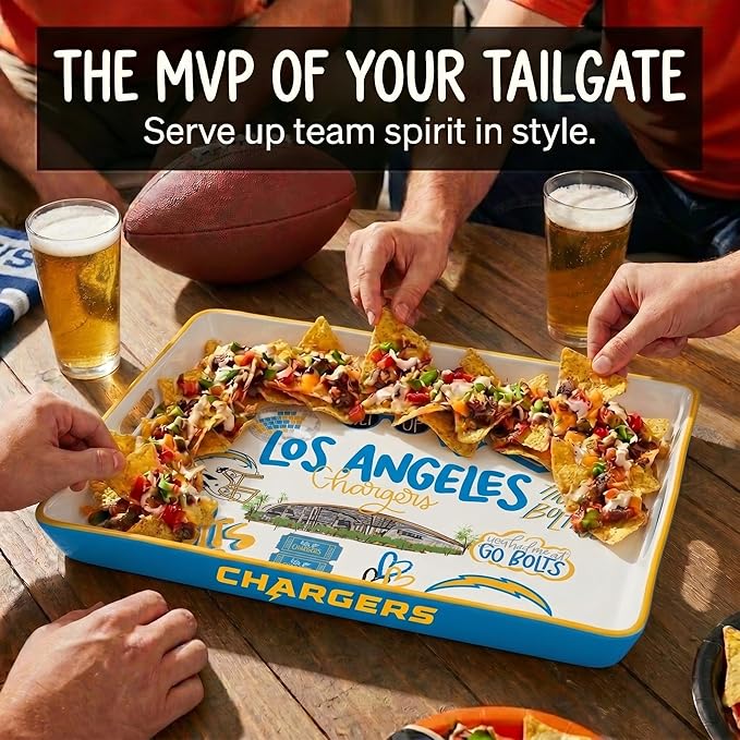 NFL Loco Fan Large Serving Tray w/Handles
