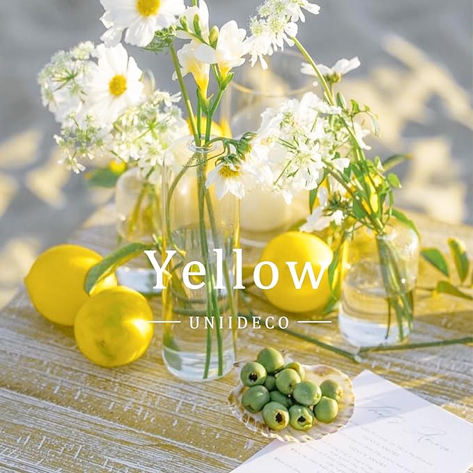 8 Rolls Crepe Paper Streamers, Yellow Streamers Party Decorations for Baby Shower Bridal Shower Wedding Bachelorette Party Birthday Boho Decor