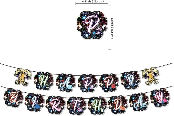 Zodiac Gemini Party Decorations - Gemini Birthday Banner, Cake Topper, Backdrop - Blue, White, Multicolor