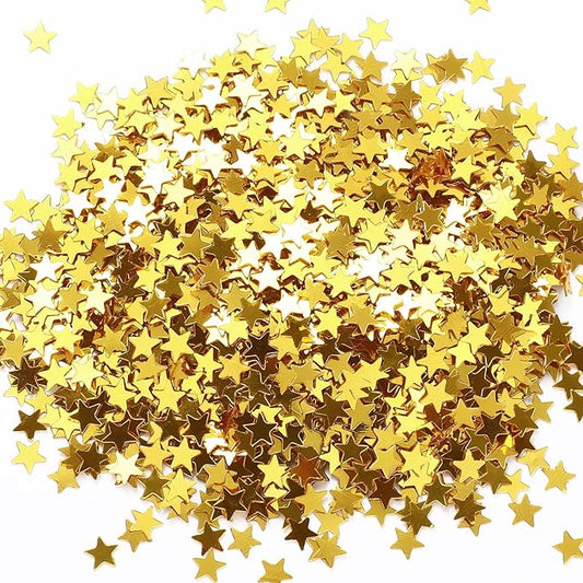 Hestya Star Confetti Glitter Table Confetti Metallic Foil Stars for Graduation Wedding Birthday Party Decorations(Gold,6mm,60g)