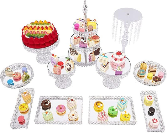 11 PCS Cake Stand Set-Dessert Table Display Set-Cupcake Display Stand for Wedding, Birthday Party, Anniversary, Gatherings