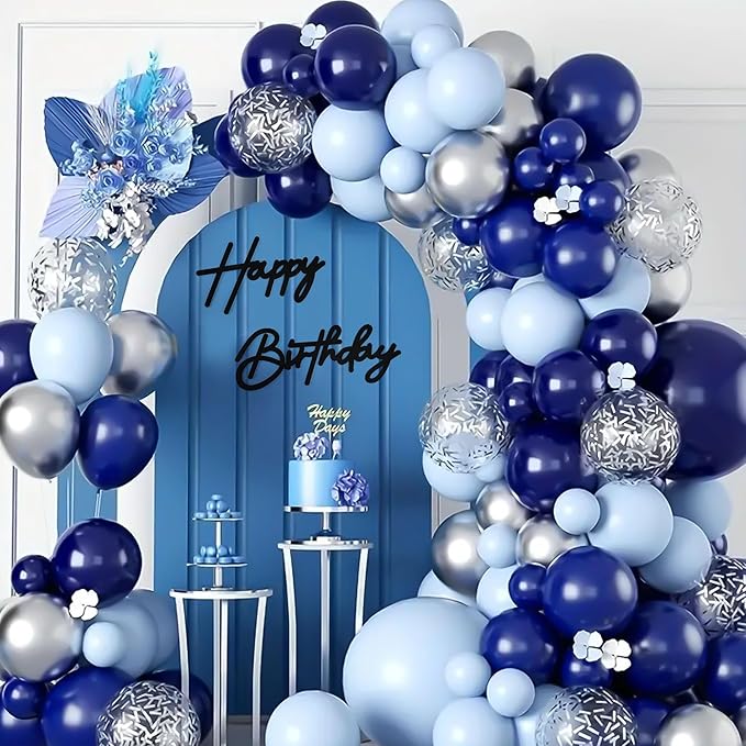 CANREVEL Happy Birthday Sign for Backdrop, Felt Black Happy Birthday Banner, Black Birthday Party Decorations for Girl Boy Women Men, Wall Decor Balloon Arch Photo Prop