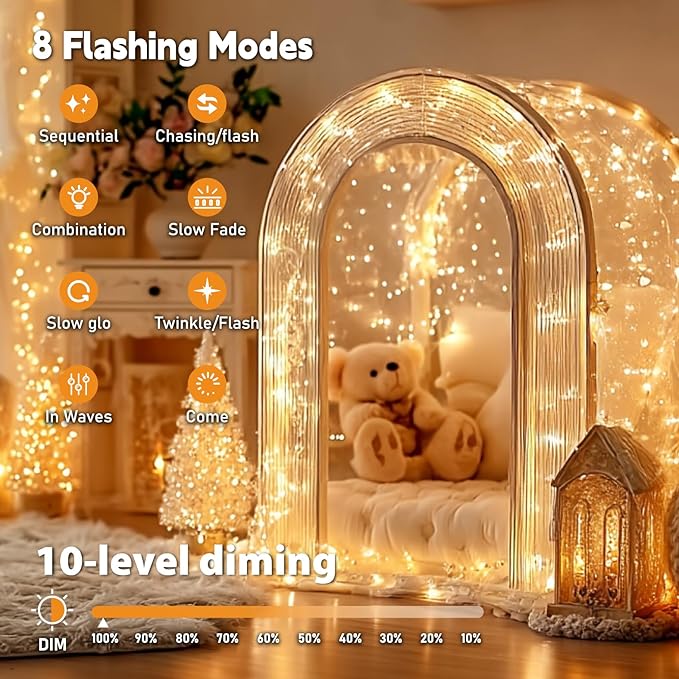 ZSJWL 6 Pack Rechargeable Fairy Lights with Remote & DIY Timer, 7Ft 20LED Mini Battery String Light, Twinkle Silver Copper Wire Lights for Wedding Party Bedroom Christmas Table Decoration(Warm White)