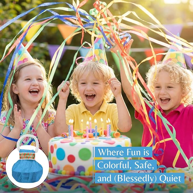 40 Pack Hand Throw Streamers, No Mess Confetti Poppers Multi-Color Paper Crackers for Birthday, Wedding, Party Celebrations