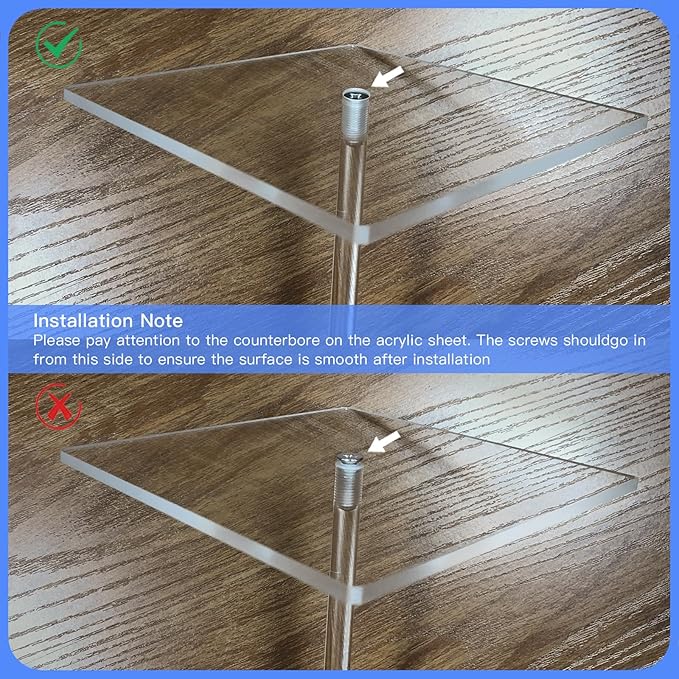 TEKXYZ 23.6 Inch Height Clear Acrylic Balloon Stand for Table Centerpiece Decoration, Set of 4