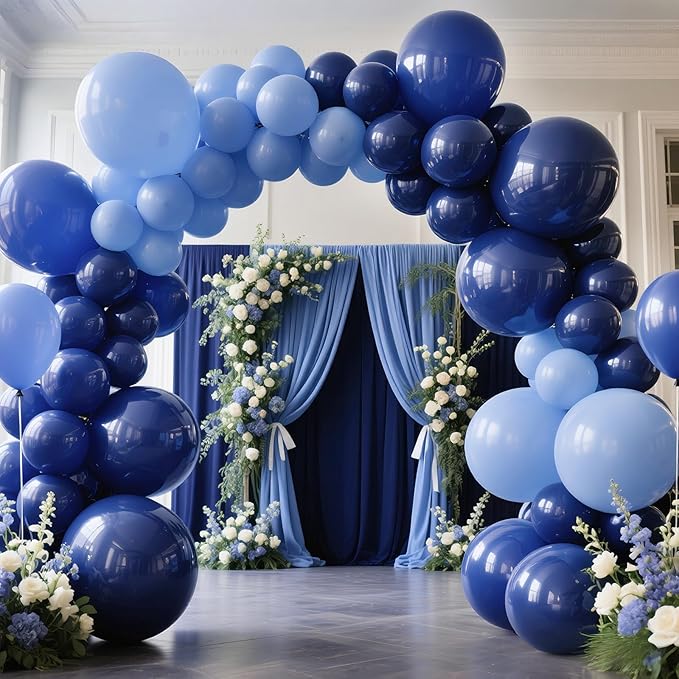 Navy Blue Balloon Arch Kit 111Pcs 18 12 5 Inch Latex Party Balloons Garland for Birthday Baby Shower Wedding Engagement Anniversary Christmas Party Decorations