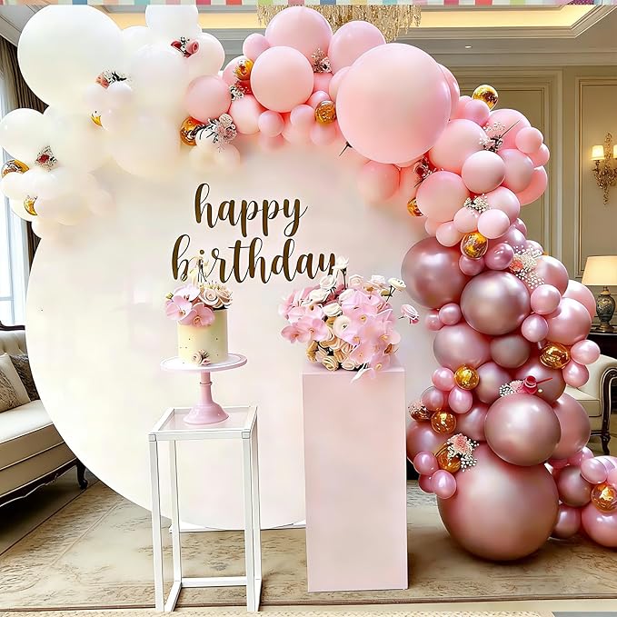 Pink Balloons 60 PCS Light Pink Balloons 12 Inch Pastel Baby Pale Pink Balloon for Girls Women Birthday Party Baby Shower Gender Reveal Wedding Decoration