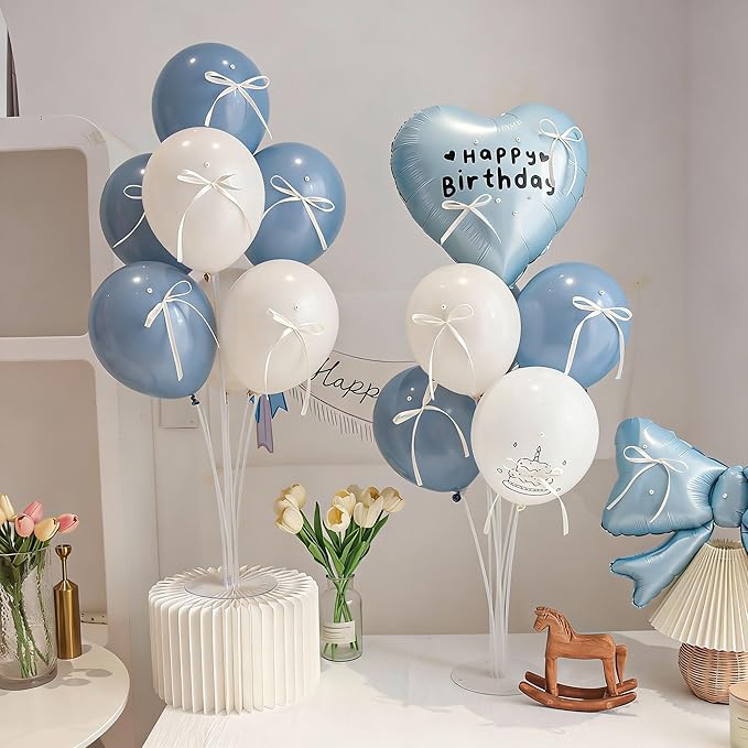 4 Sets Balloon Stand Kits Balloon Stands for Table Floor Balloon Holders for Party Decor Birthday Gender Reveal Baby Shower Engagement Graduation Wedding Centerpiece Table Decorations