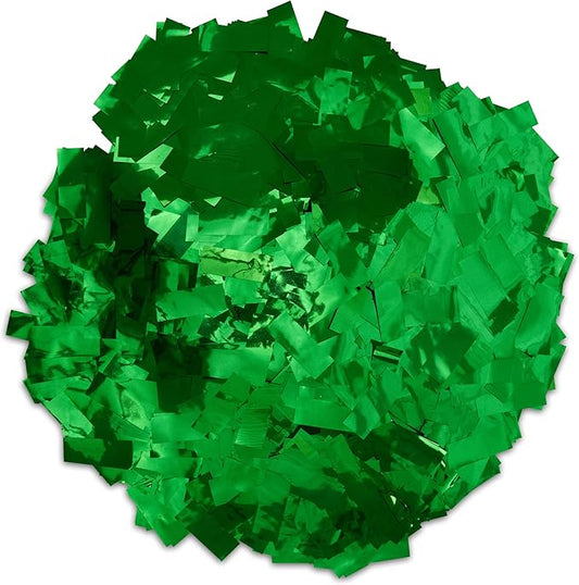 Metallic Confetti, 1 lb Bag, Shiny Foil Rectangles for Parties, Weddings, Events (DARK GREEN)