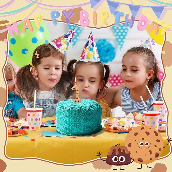 MTLEE Number Birthday Candle Monster Theme Candles Cookies Cake Topper for Girl Boy Cartoon Birthday Party Cake Decorations Supplies(Orange,Number 1)