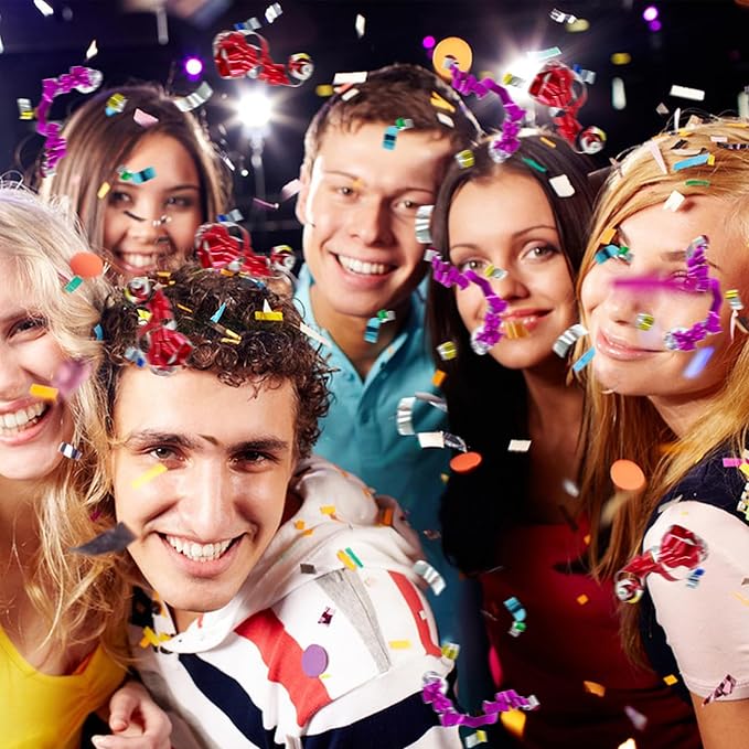 12 PCS Party Confetti Poppers Cannons for Wedding Birthday Graduation Baby Shower Anniversary Christmas New Year's Party Celebrations Supplies and Favors
