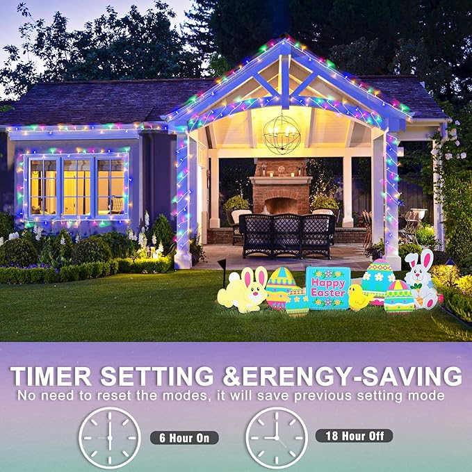 Christmas Lights Outdoor Waterproof Colorful String Lights Indoor 8 Modes Clear Wire 66ft 200 LED, Colorful Twinkle Fairy Light Plug in for Bedroom Wedding Party Decorations