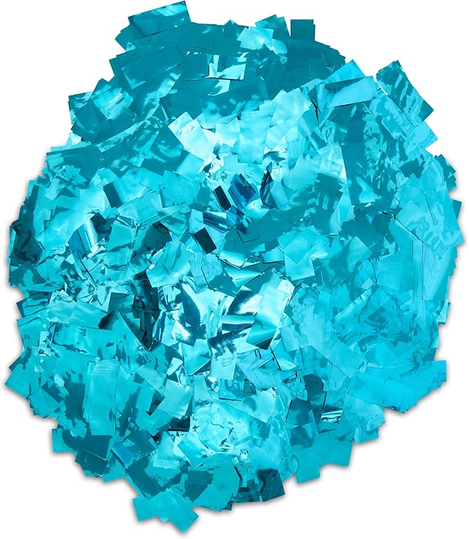 Metallic Confetti, 1 lb Bag, Shiny Foil Rectangles for Parties, Weddings, Events (LIGHT BLUE)