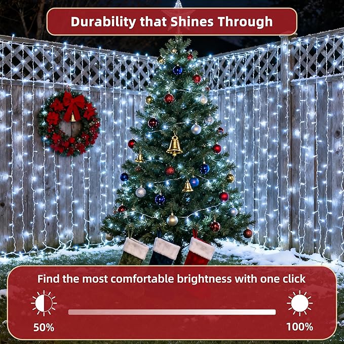 240FT Christmas Lights Outdoor, 750 LED Christmas Tree Decoration Lights with 12 Modes & Timer Memory, Dimmable Plug In Waterproof LED Xmas Light for Yard Trees Wedding Party Holiday Cool White
