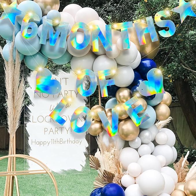 167Pcs DIY Glitter Customizable Banner Kit Custom Banner Happy Birthday DIY Letter Banners Happy New Year Personalized Banners Christmas Baby Shower Birthday Party Decorations Supplies(Shiny Holografic)
