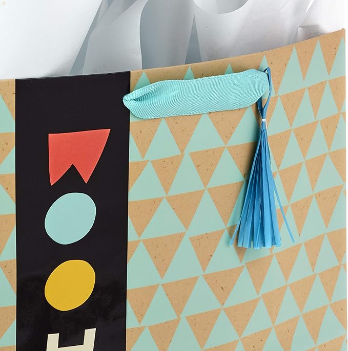 Hallmark Celebrate Gift Bags Assortment with Tissue Paper (Pack of 3: 2 Large 13" and 1 Medium 7" Gift Bags for Birthdays, Baby Showers and More)