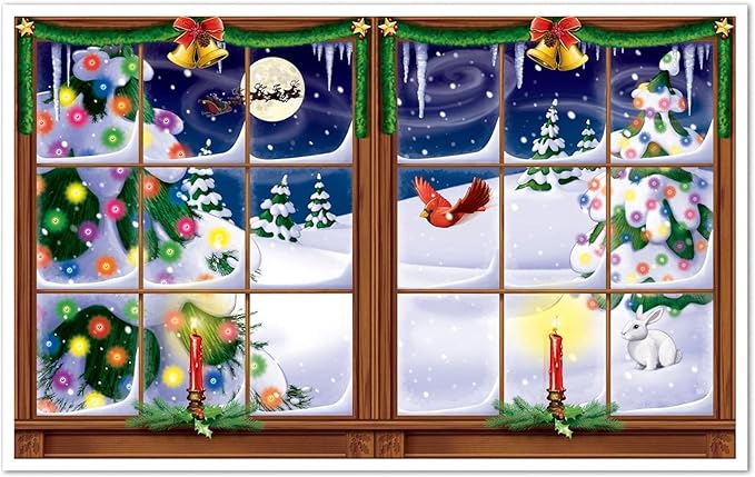 Snowy Christmas Insta-View Party Accessory (1 count) (1/Pkg)