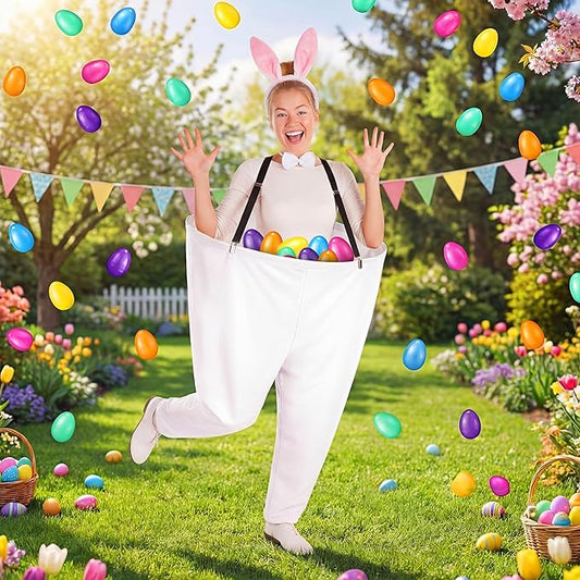 Vinsot Granny Pants Toss Game for Easter, Funny Yard Game for Adults, Outdoor Party Activity with Colorful Eggs