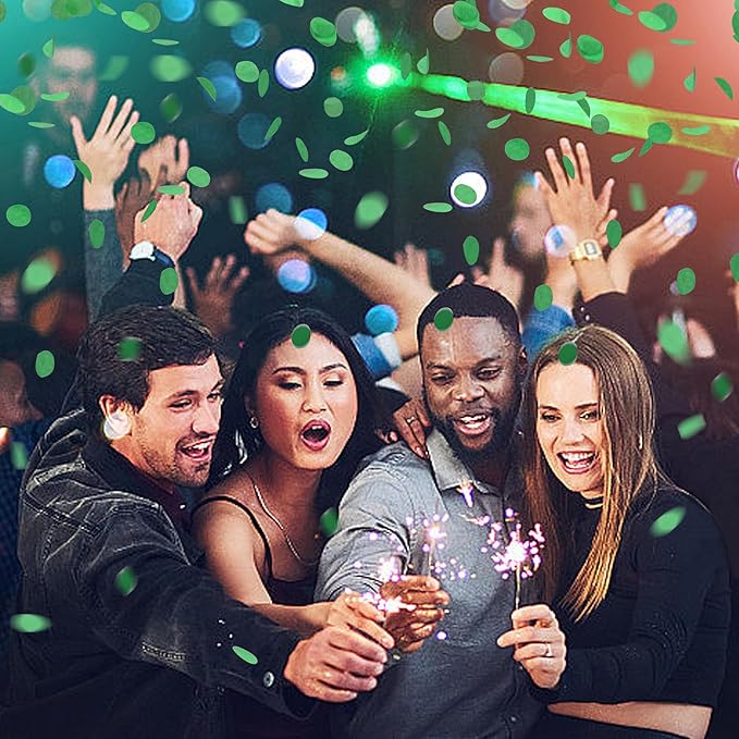 Party Confetti for Wedding Birthday Graduation Baby Shower Anniversary Christmas New Year's Kids Fun Party Supplies Decorations and Favors (Green)