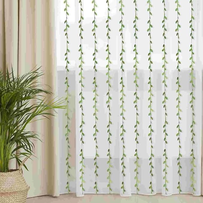Leaf Ribbon 20 Yard Fabric Ribbons Roll Green Leaf Tape 1" Width Artificial Olive Trim Tape for Gift Wrapping Craft DIY