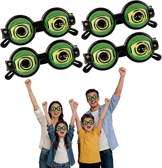 4PCS Moving Eyeball Sunglasses – Funny Wiggly Eye Glasses for Adults, Parties, Halloween & Photo Booth Props