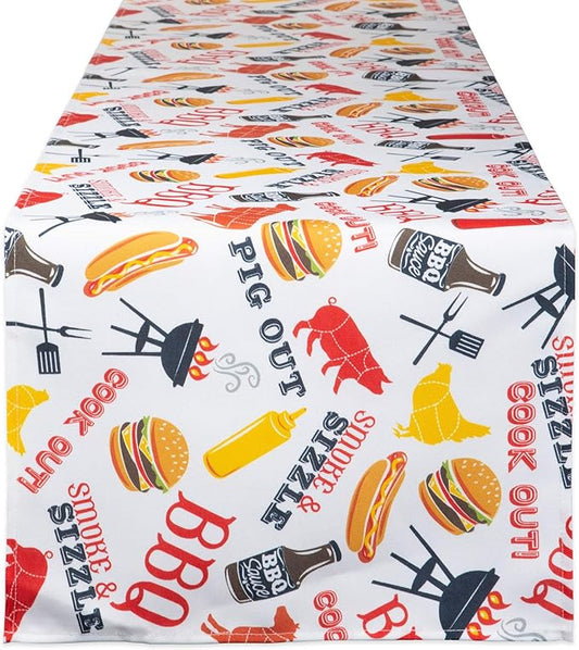 DII Outdoor Tabletop Collection, Stain Resistant & Waterproof, 14x72, Barbeque