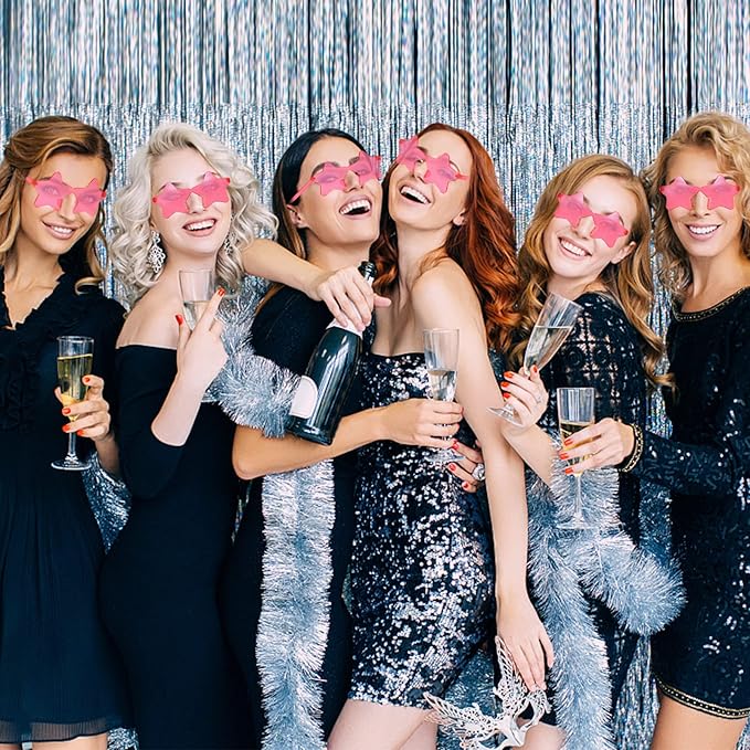 LIULIUBTY Star Shaped Sunglasses, Heart Sunglasses for Bachelorette Party, Colorful Party Favors