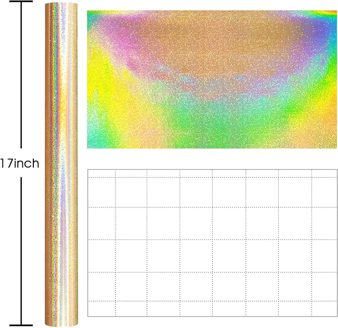 Burymento Golden Wrapping Paper Roll, Metallic Holographic Star Gift Wrap for Birthday, Valentines, Mothers day, Graduation, Wedding, Fathers day, Baby Shower, Christmas (17 IN x 32.8 FT)