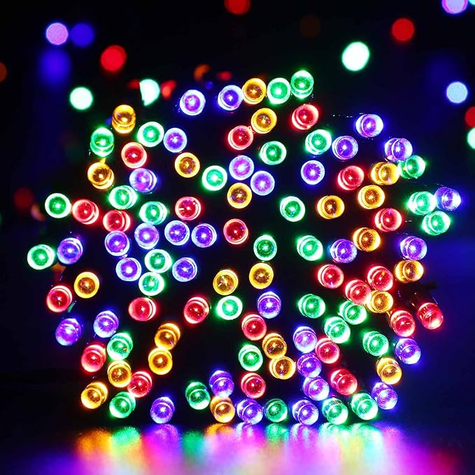 Toodour Multicolor 82ft 200 LED Christmas String Lights with 8 Modes, Timer, Low Voltage Indoor Fairy Twinkle Lights for Home, Garden, Party, Holiday, Tree, Christmas Decorations