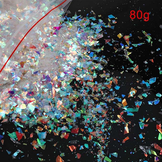 HOWAF Sparkle Metallic Confetti, Mylar Rainbow Foil Confetti Bag Perfect for New Years, Surprise Parties, Birthdays, Photo Shoots, Engagements & Weddings (80 g)