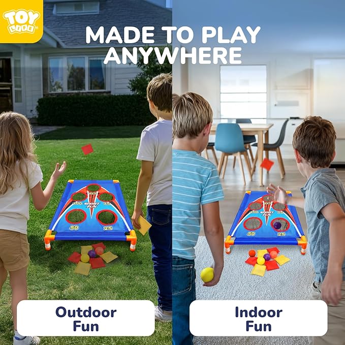 TOY Life Bean Bags Toss Carnival Games, Cornhole, Outdoor Toys for Kids Ages 4-8, Backyard Game Sports & Outdoor Play, Outside Toys for Ages 5-7, Family Lawn Yard Games Birthday Party, Gift for Boys