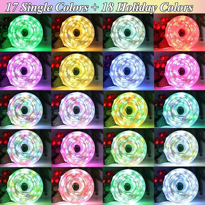 Lovelite 200 LED Fairy Lights Color Changing, 66 FT 35 Colors 4th of July Fairy Lights with Remote, Red White and Blue String Lights for Bedroom Christmas Holiday Wedding Party Indoor Outdoor Decor