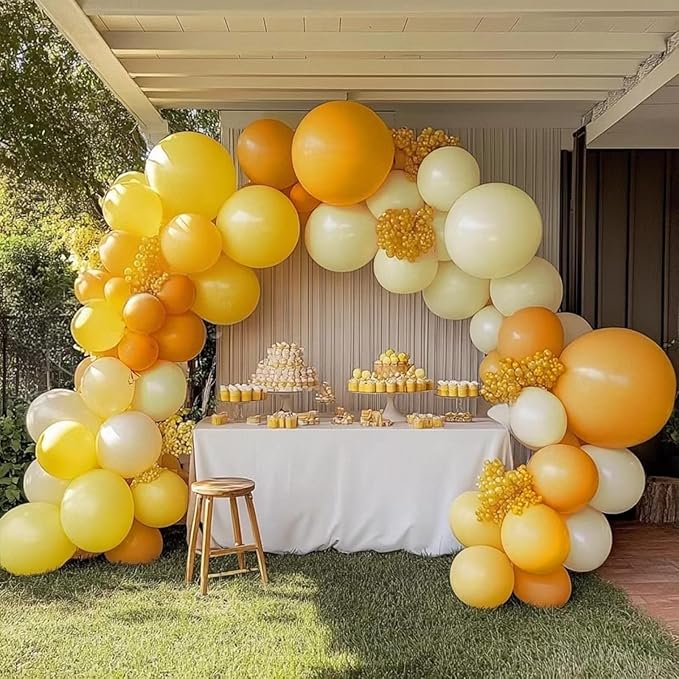 Yellow Balloons Kit, 65Pcs Light yellow Balloon, 12in Pastel Lemon Yellow Latex Balloons for Birthday Wedding Baby Shower Bride Sunflower Theme Party Decoration