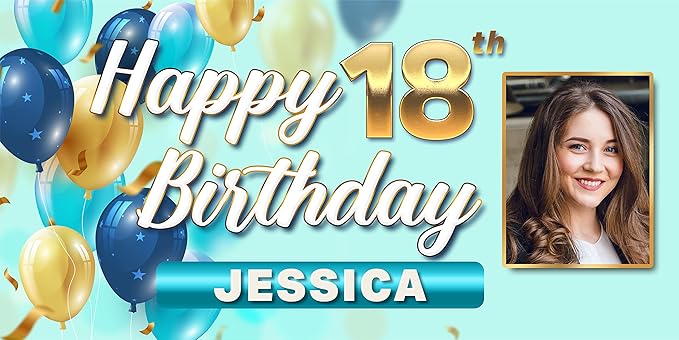 Custom Celebration Banner by DOT4DOT - Personalized Sign for Happy Birthday, Kids, Wedding, Parties, Grand Opening, Graduation, Congratulations (2x4, Celebration 6)