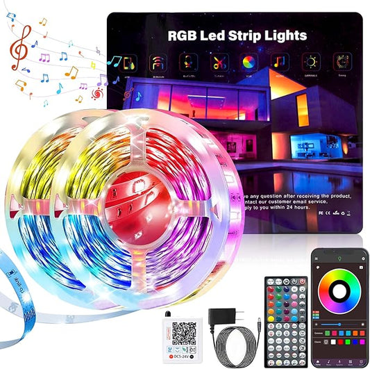 NBBUFF LED Lights for Bedroom 150FT, RGB LED Strip Lights Music Sync, DIY Color Changing LED Light Strip with Remote & App Controll, Led Lights for Room Decor Tape Lights Ambiant Lighting (2 Rolls)