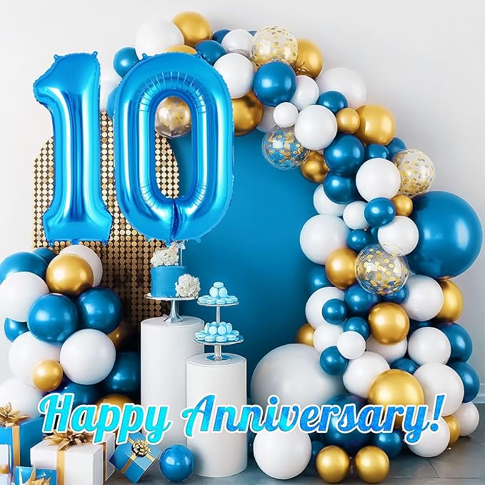 Blue Number 1 Balloon 40 Inch, Big Large Foil Helium Number Balloons, Jumbo Giant Mylar Number 1 Balloons for 1 first Birthday Party Decorations Supplies Anniversary Celebration