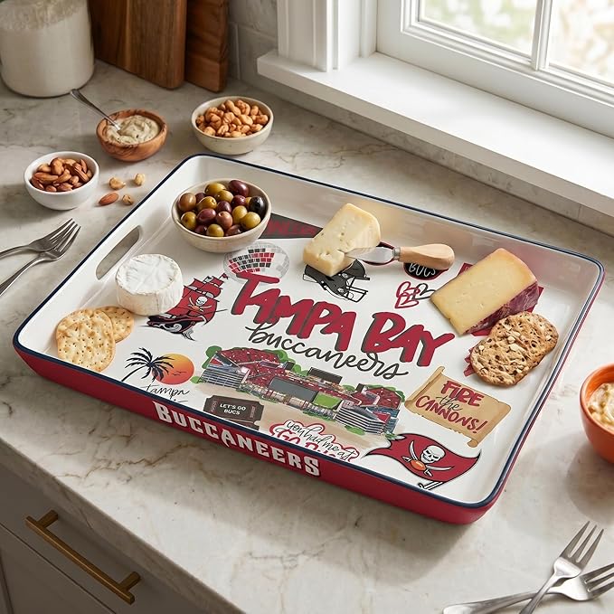 NFL Loco Fan Large Serving Tray w/Handles