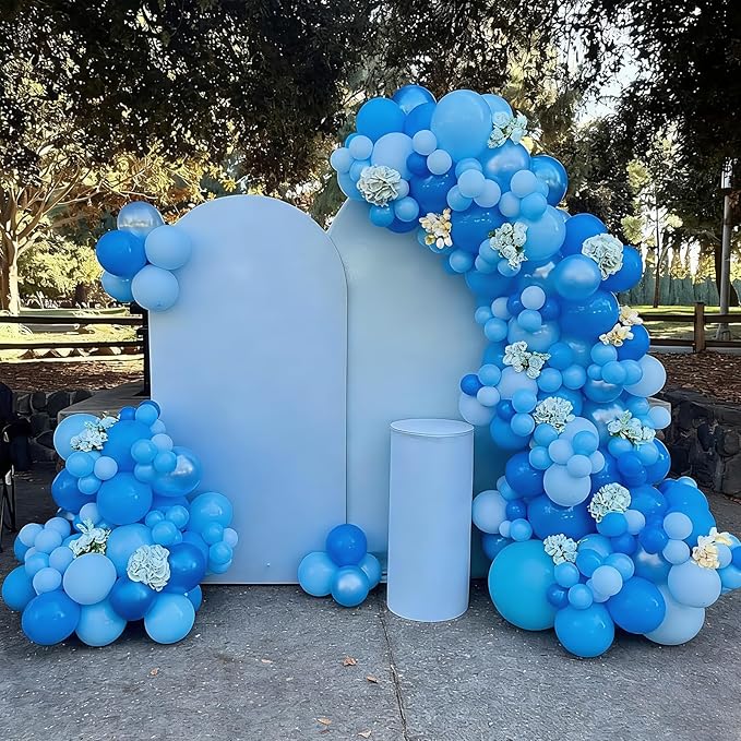 Blue Balloons Balloons Garland Arch Kit, Assorted Blue Balloons, Royal Blue and Light Blue Latex Balloons for Birthday, Baby Shower, Graduation Party Decorations