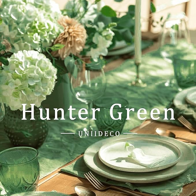 8 Rolls Crepe Paper Streamers, Hunter Green Streamers Party Decorations for Baby Shower Bridal Shower Wedding Jungle Dinosaur Themed Birthday Christmas Decorations