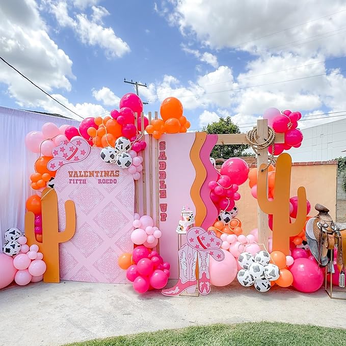 HILAVO Pink and Orange Balloons Light Pink Hot Pink Yellow Autumn Latex Balloons Pastel Pink Yellow Orange Helium Balloon for Fall Birthday Halloween Thanksgiving Tropical Fire Truck Party Decorations