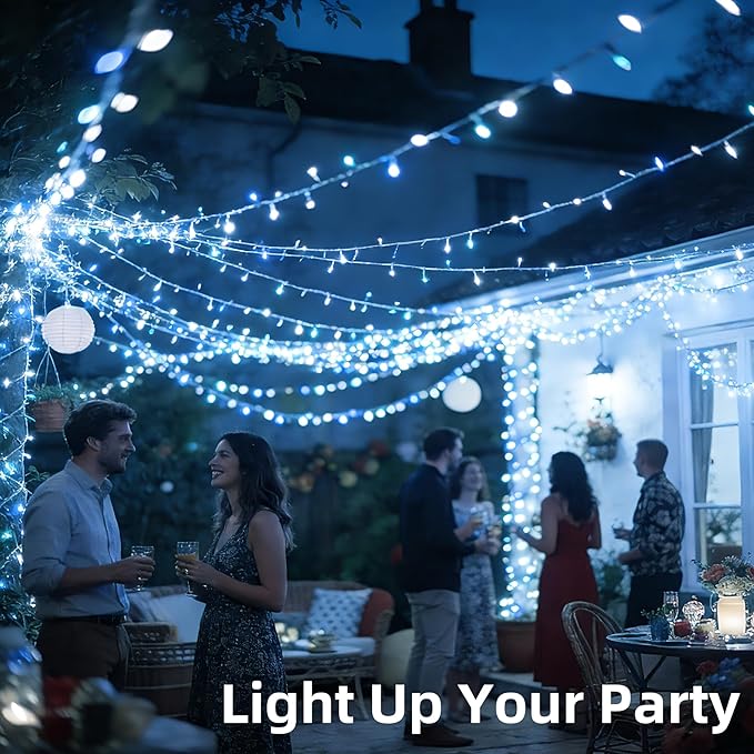 750 LED 240FT Christmas String Lights Outdoor with 12 Lighting Modes, Green Wire Christmas Lights with Timer & Dimmable, Waterproof Plug in Fairy Lights for Room Party Home Patio Xmas, Cool White