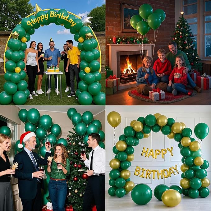 Green Balloons Green Birthday Decorations 30 Pack 18 inch Round Party Balloons for Dark Green Themed Wedding Graduation Anniversary Christmas Birthday Party St Patricks Day Backdrop Decorations