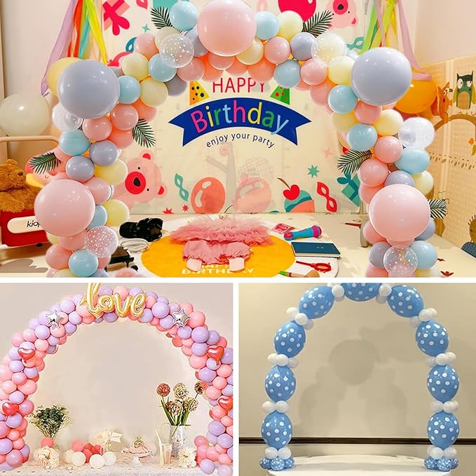 Voircoloria Balloon Arch Kit with Balloon Pump Electric, Improved Balloon Arch Stand with Base for Birthday Gender Reveal Baby Shower Balloons Party Decorations