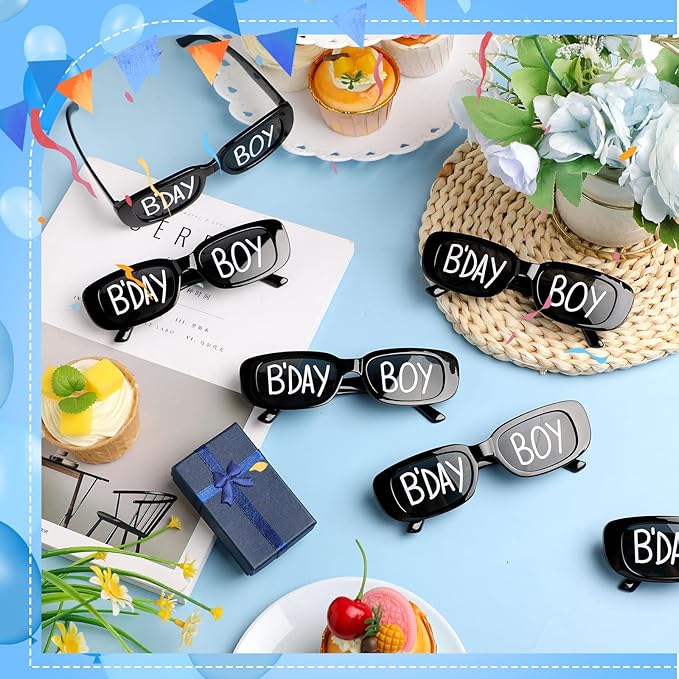 Cuffbow 12 Pairs Happy Birthday Sunglasses Novelty Photo Booth Props for Birthday Party Beach Pool Party Decor