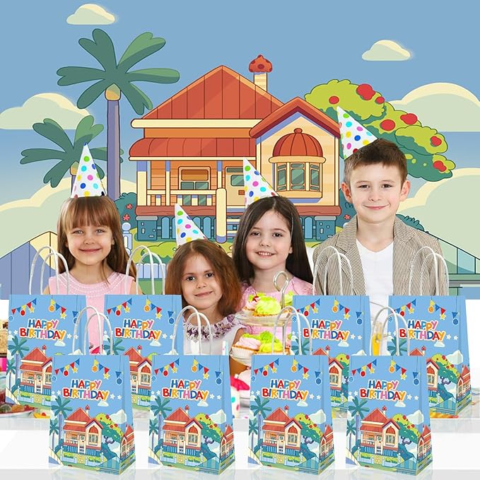 YOOUUQIAN 20 PCS Blue Dog Birthday Party Supplies, Blue Dog Party Decorations Gift Bags Birthday Party Favors Bag