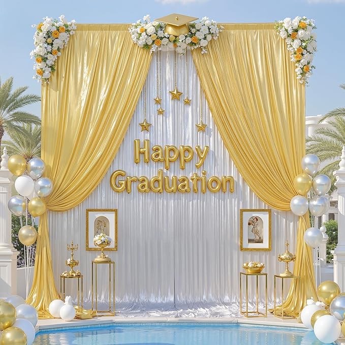20×10FT Silver Sequin Backdrop Curtains Wedding Backdrop Drapes Wrinkle-Free Thick Glitter Photo Background Fabric for Birthday Graduations Friendgiving Christmas Party Photography Stage Decor