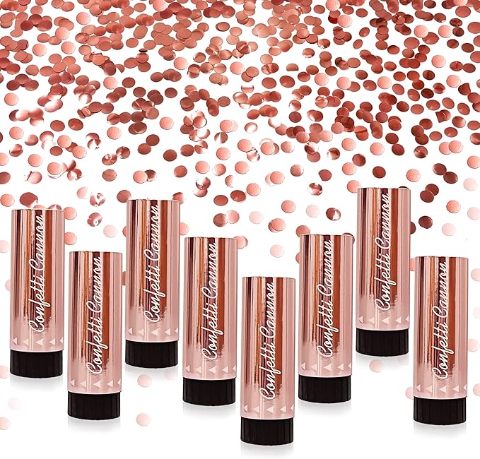 Party Confetti for Wedding Birthday Graduation Baby Shower Anniversary Christmas New Year's Kids Fun Party Supplies Decorations and Favors (Rose Gold)